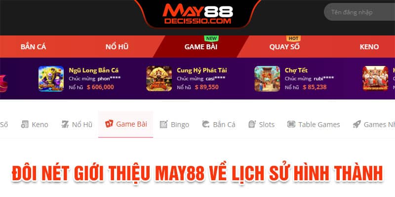 Đôi nét giới thiệu May88 về lịch sử hình thành