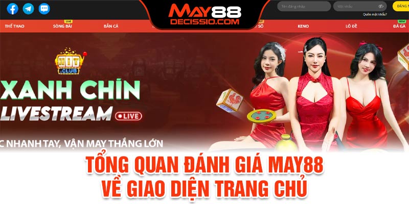 Tổng quan đánh giá May88 về giao diện trang chủ