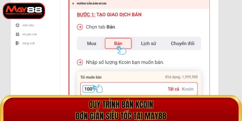 Thủ tục bán Kcoin an toàn cho các thành viên